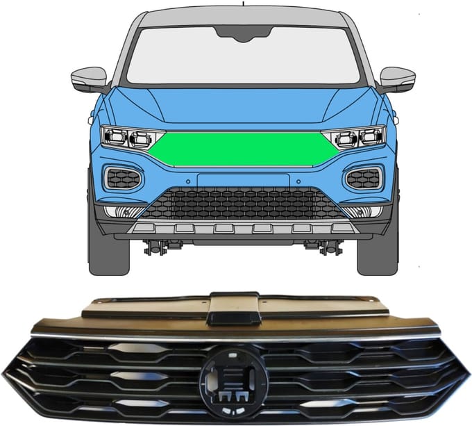 Grill voor Volkswagen T-Roc 2017-