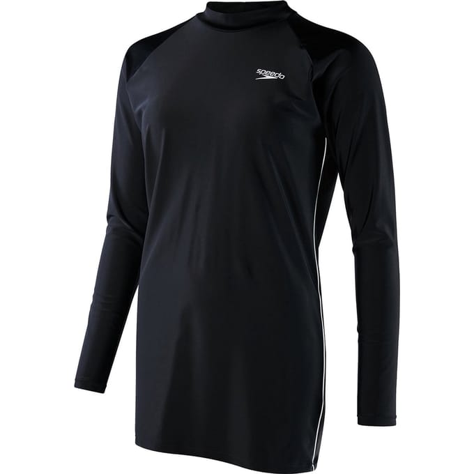 Speedo  - Maat 48 - Swim Long-Line Tunic Badpak Dames - Zwart / Wit