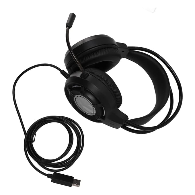 USB Gaming Headset Computerhoofdtelefoon met Microfoon RGB-licht Bedrade Hoofdtelefoon voor Laptop