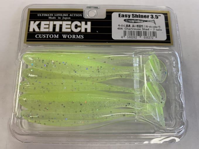 Keitech Easy Shiner 3.5 (9 cm) Softbait - 7 stuks Chartreuse Shad 484T