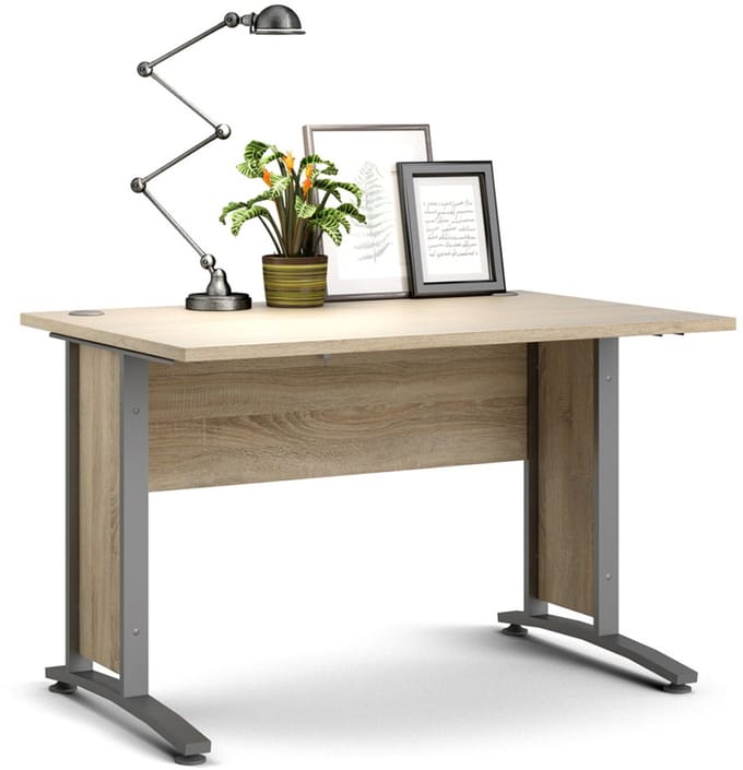 Giga Living Bureau Prima - Grijs/Naturel - 120x80x75cm