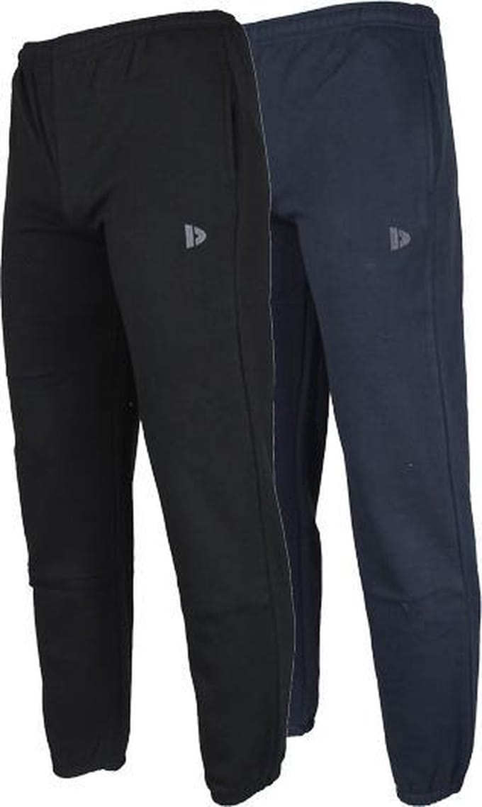 2-Pack Donnay - Joggingbroek met elastiek (Alec) - Sportbroek - Heren - Black/Navy (919) - maat M