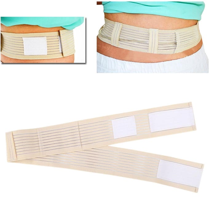 Ceinture Abdominale Respirante Réglable Ceinture de Protection pour Conduit de Dialyse PéritonéaleM M(for 4-6.5kg) white