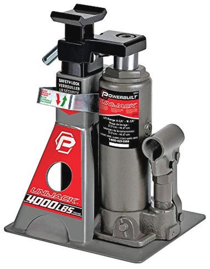 Compacte 2 Ton Hydraulische Flessenkrik en Jackstand voor Auto's en SUV's