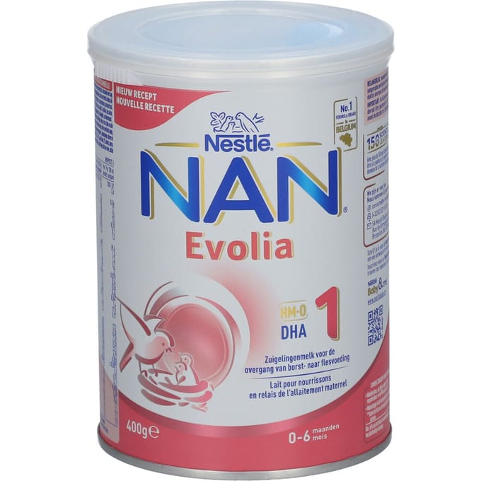 Nan Evolia 1 Zuigelingenmelk 0-6 Maanden Nieuwe Formule 400g