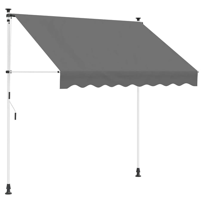vidaXL - Handmatig - uitschuifbare - luifel - Lichtgrijs - 300 - cm