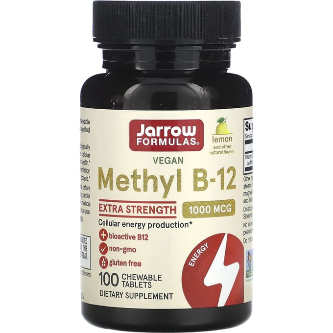 Jarrow Formulas, Methyl B12, Citroen, 1.000 mcg, 100 Kauwtabletten