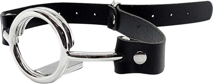 Black Label - Ring Gag met tongspatel - RVS