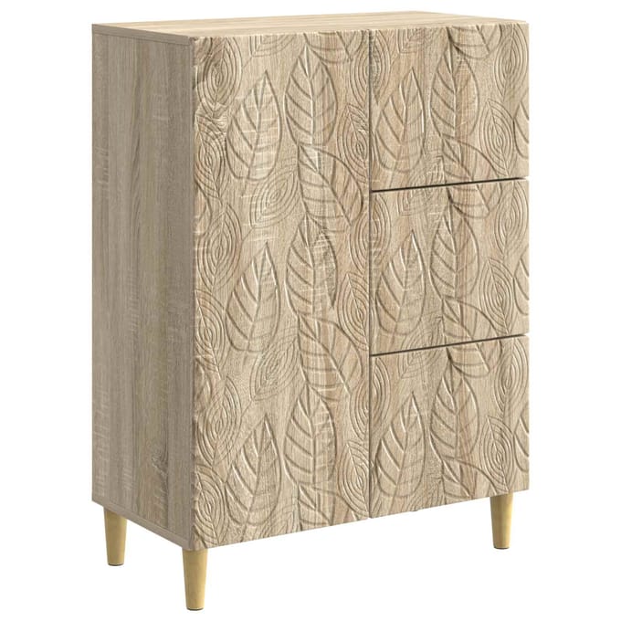 vidaXL - Dressoir - Sonoma - Eiken - 66 - x - 34,5 - x - 90 - cm - Bewerkt - hout