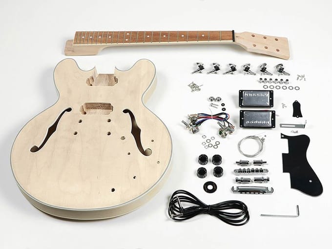 Elektrische gitaar zelfbouwpakket Boston KIT-ES-45 Archtop Thinline model