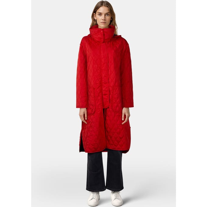 French Connection Aris Quilt Reversible Coat Red Größe: M/L | Winterjacken Outlet | Damen | Rot