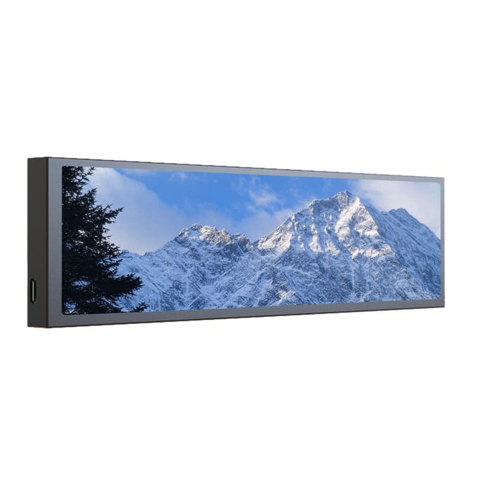 Écran Secondaire pour Boîtier d'Ordinateur de 9,2 Pouces, Écran Latéral de Boîtier PC, Affichage Moniteur de Température CPU avec Thèmes Personnalisables noir