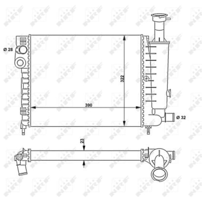 Radiator, motorkoeling NRF 58814
