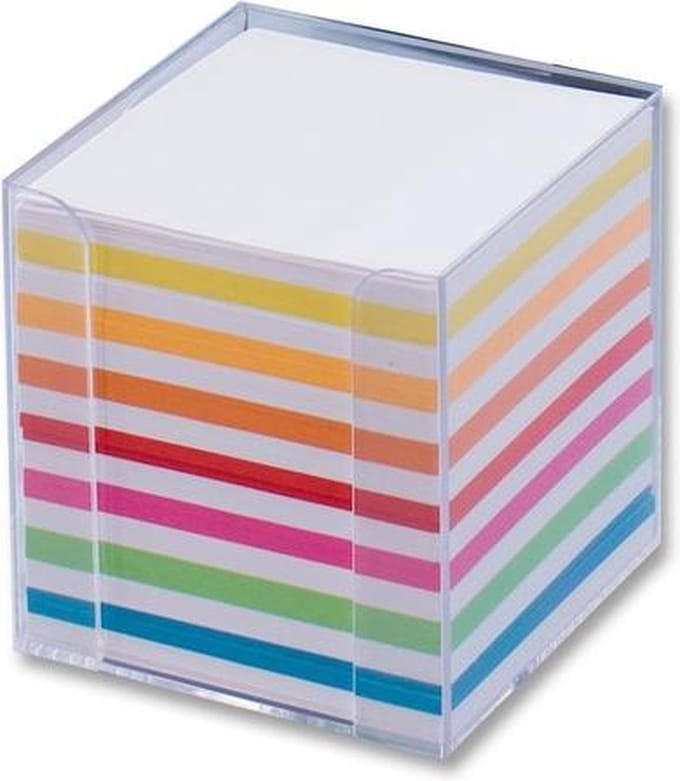 Memokubus + inhoud Folia - 9,5x9,5x9,5cm 700 vel wit/gekl