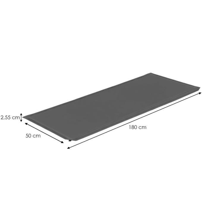 Springos Slaapmat | Zelfopblazend | 180 cm | Inclusief Hoes | Grijs