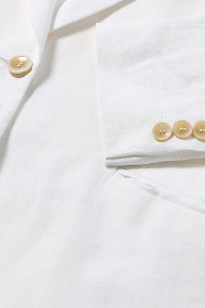 Brooks Brothers Irish Linen Single-breasted Blazer White Größe: S | Blazer Outlet | Damen | Weiß