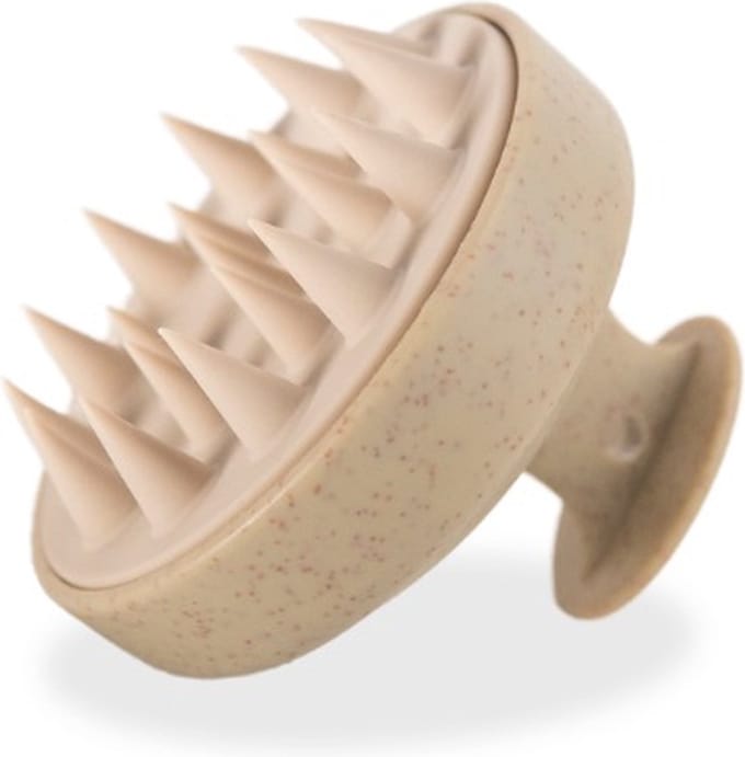 Haarwas- en hoofdmassageborstel Beige