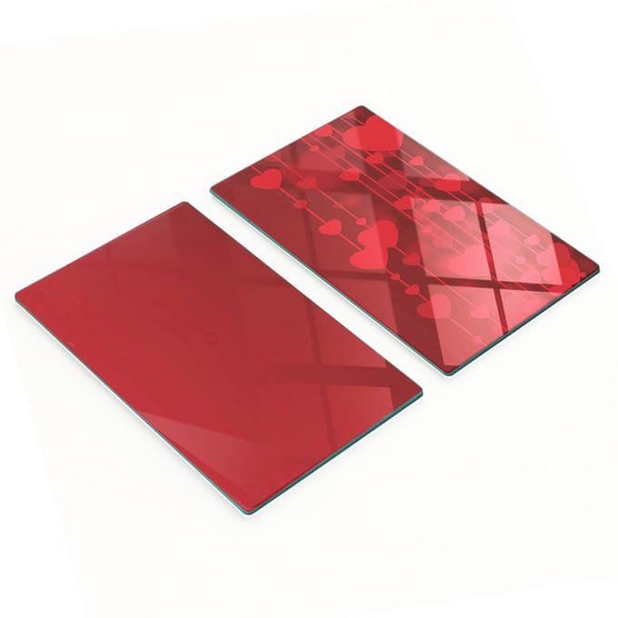 Multifunctionele decoratieve glazen keukenplanken voor Valentijnsdag 2x30x52 cm