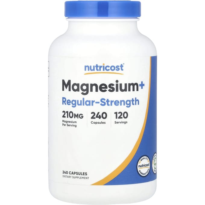 Magnesium+, Normale Sterkte, 240 Capsules (105 mg per capsule)