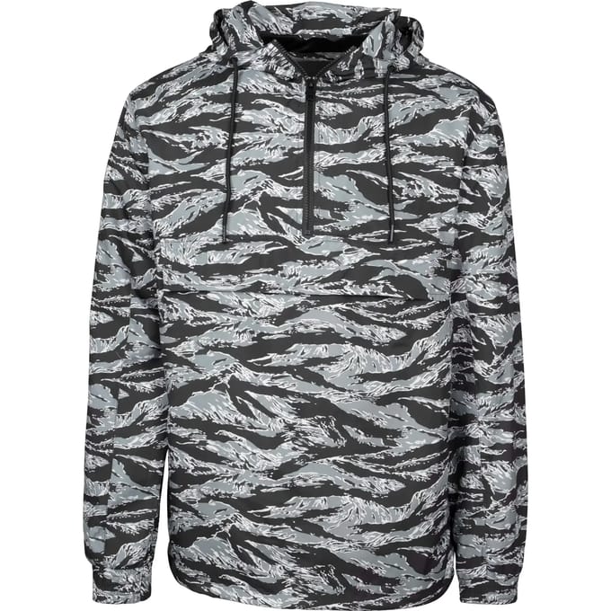Urban Classics - Tiger Camo Pullover Jas - M - Grijs