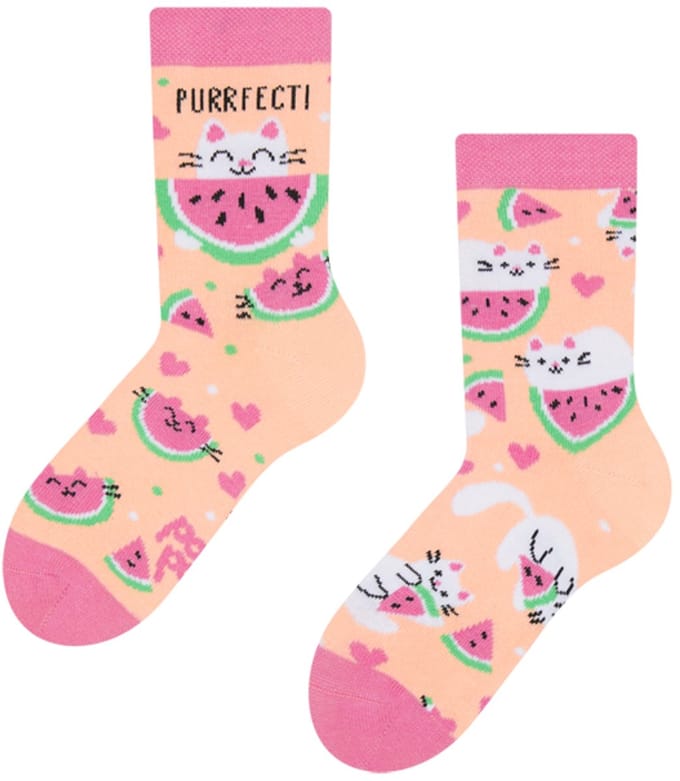 Kids' Sokken Watermeloen Kat 27-30