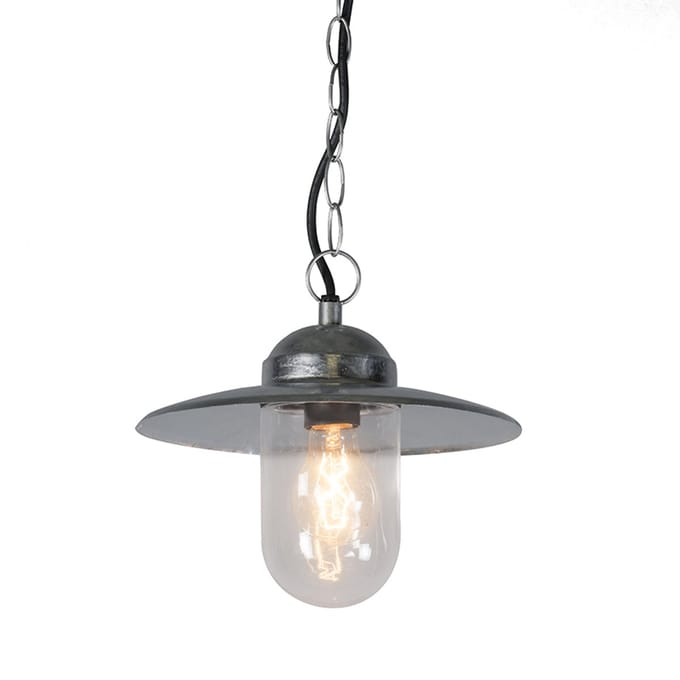 QAZQA Munich - Hanglamp - 1 lichts - 260 mm - grijs