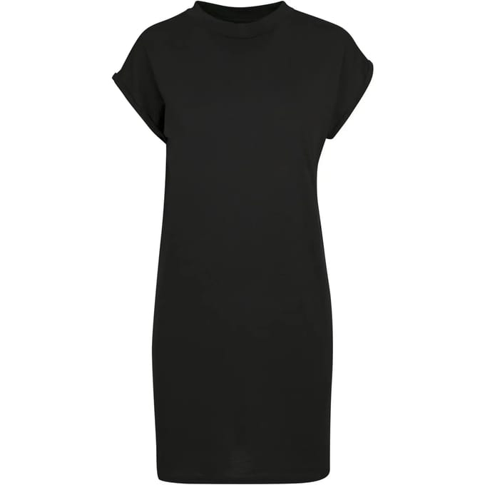 Build Your Brand - Turtle Extended Korte Dames T-Shirt Jurk - Black maat L
