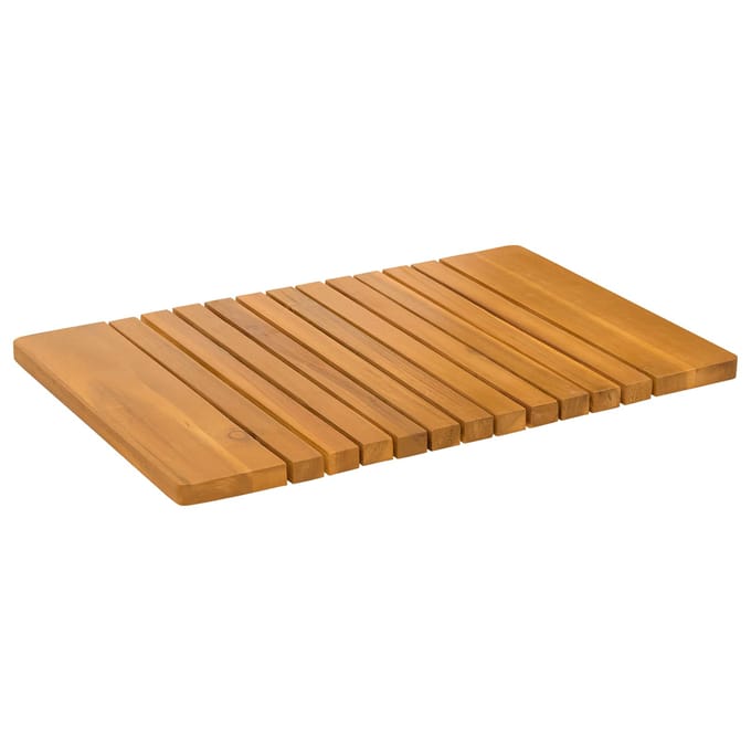 vidaXL - Badmat - Naturel - 59 - x - 40 - cm - Massief - Acacia - Hout