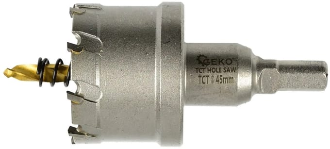 GEKO Carbide gatenzaag - 45 mm - titanium boor - hoge precisie