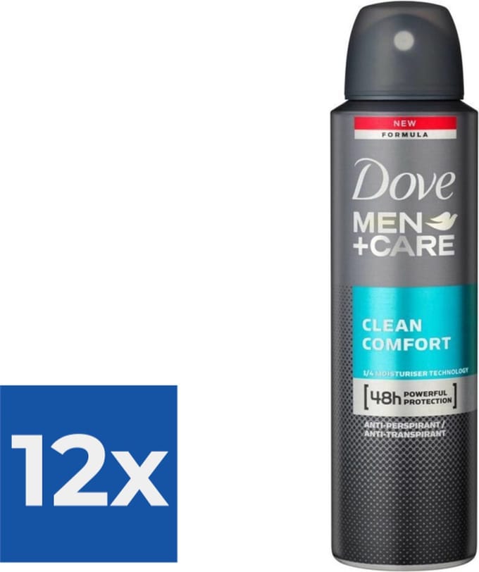 Dove - Deodorant - Clean Comfort - 150ml x 12