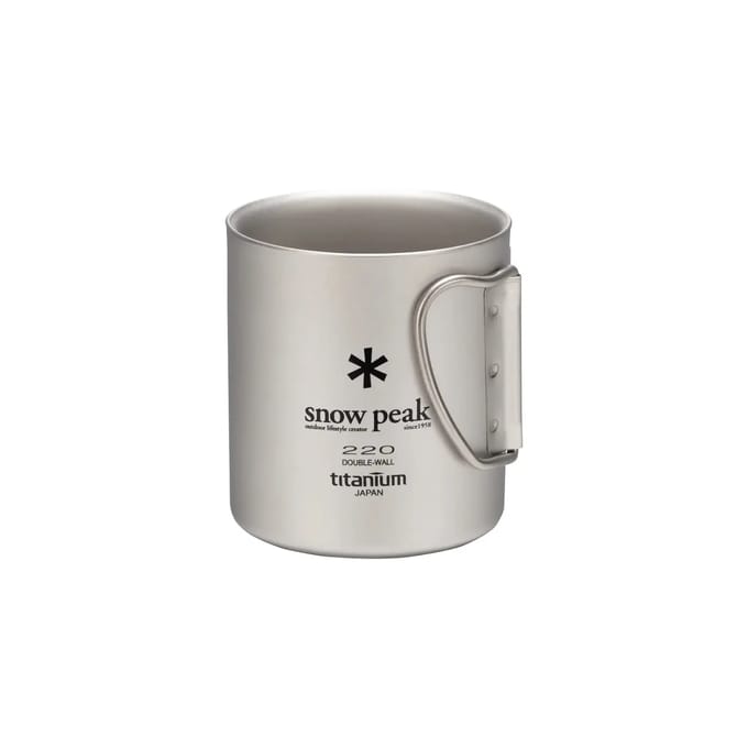 Dubbelwandige titanium mok Snow Peak 220