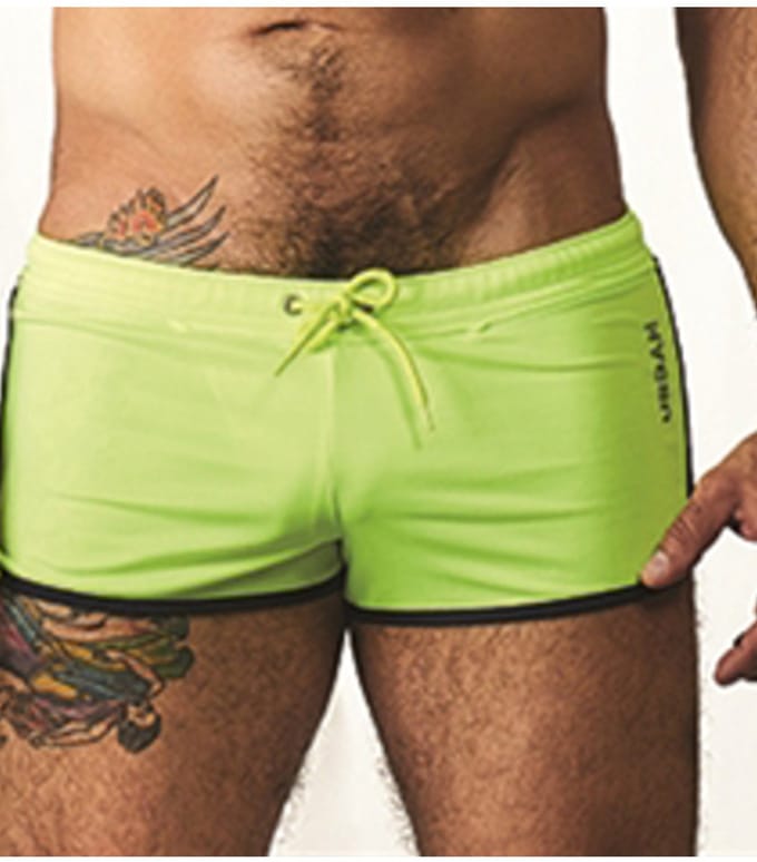Mister b urban ibiza shorts neon yellow blue xl