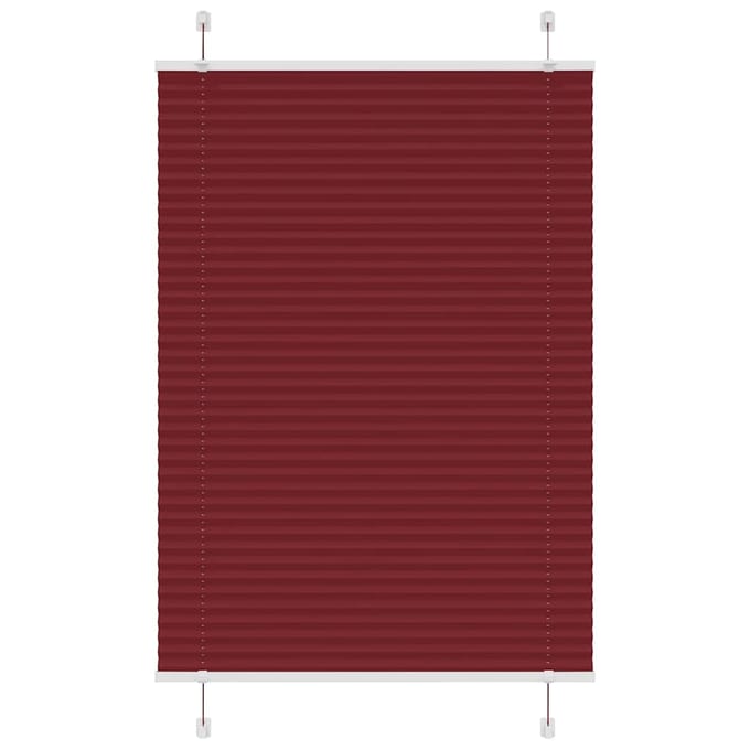 vidaXL - Plissé - rolgordijn - 90x100 - cm - stofbreedte - 89,4 - cm - bordeauxrood