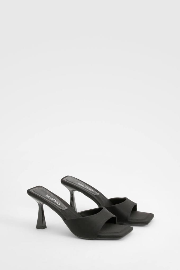 boohoo Dames Gepolsterde Sok Minimal Mule | Zwart | Maat: 41