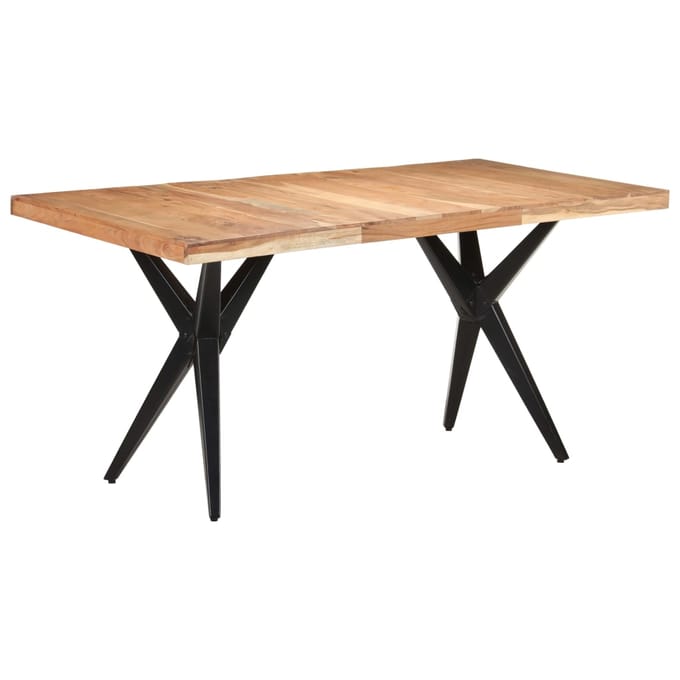 vidaXL - Eettafel - 160x80x76 - cm - massief - acaciahout