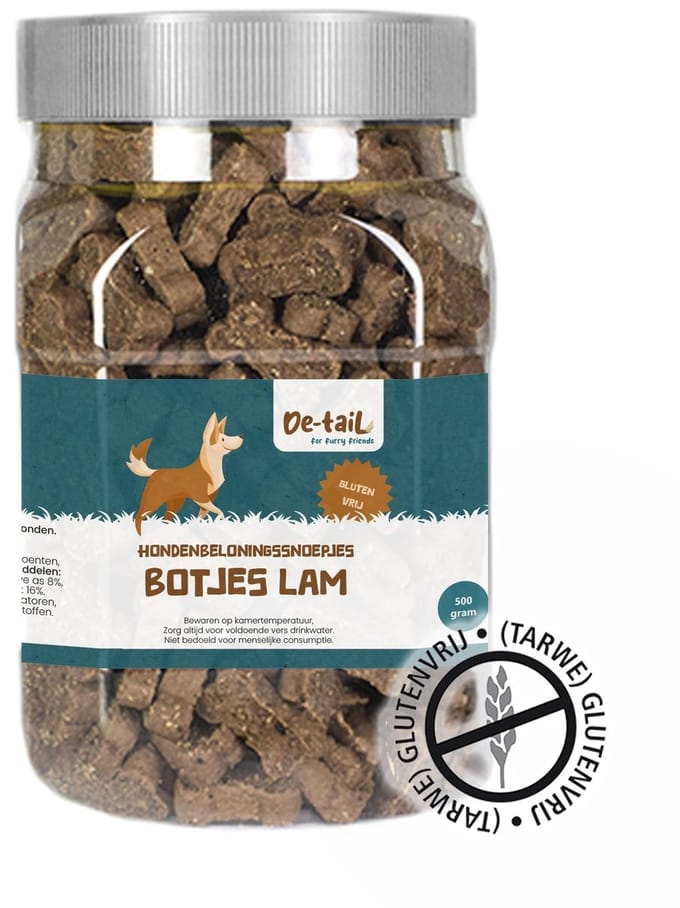 De-Tail Hondentrainers botjes Lam Glutenvrij 425 gram
