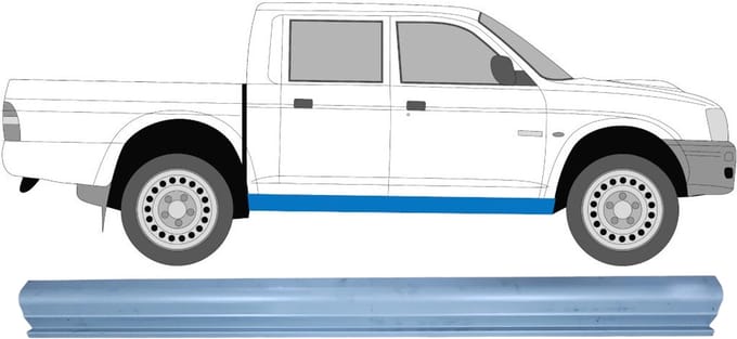 Reparatie dorpel voor Mitsubishi L200 1996-2007 / Links = Rechts (symmetrisch)
