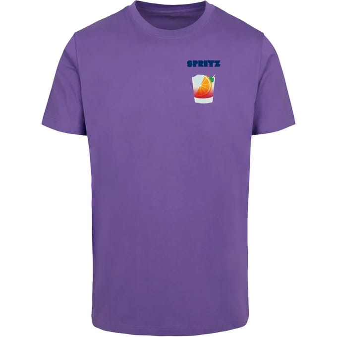 Mister Tee - Vintage Spritz Heren Tshirt - S - Paars
