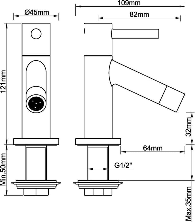 Wiesbaden Benga fonteinkraan Kiwa 1/2'' chroom