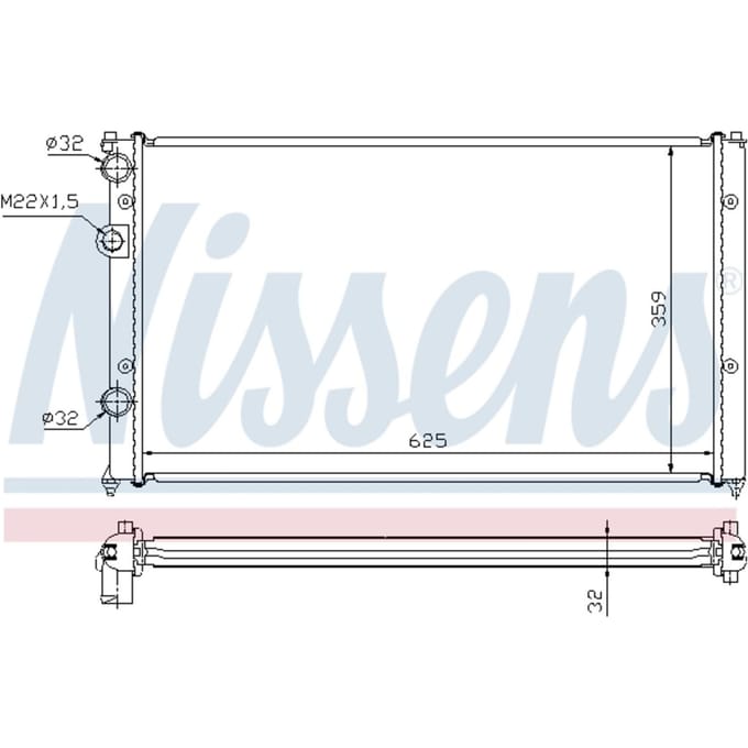 Radiator, motorkoeling NISSENS 652551