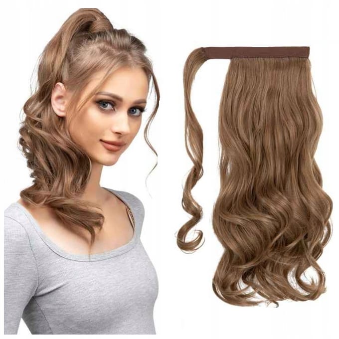 Krullende Clip-in Paardenstaart 55cm Synthetisch Haar - Lang & Vol