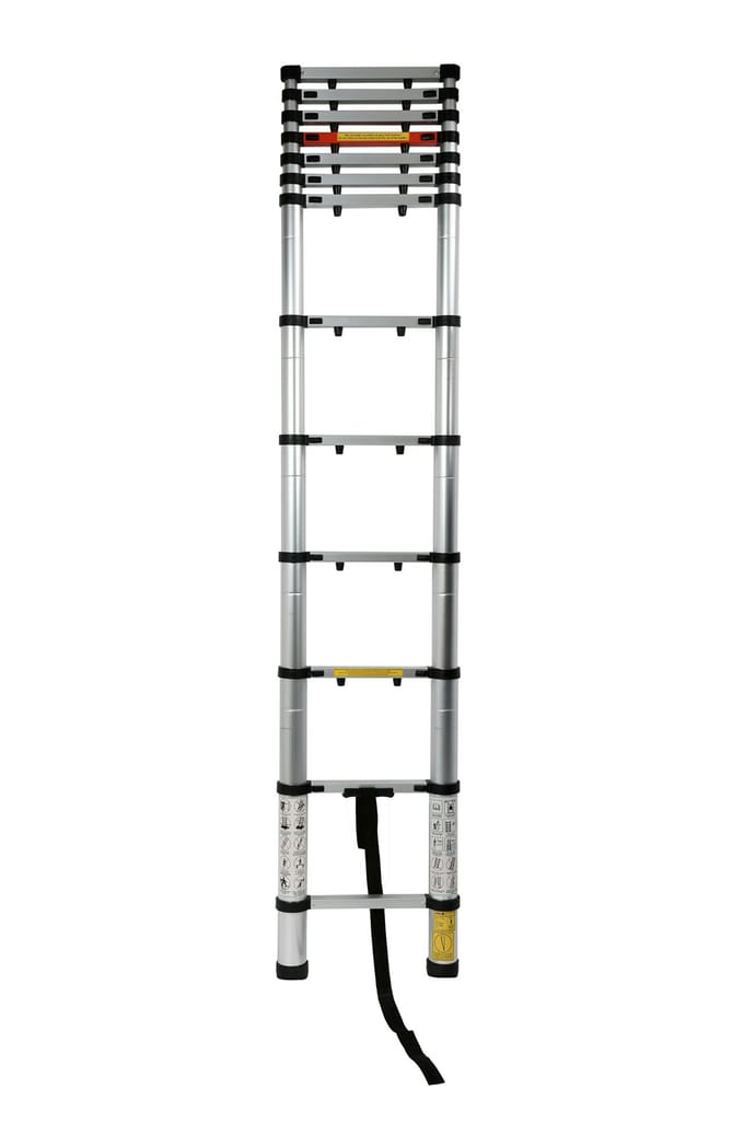 AWTOOLS AW23100 - Telescoopladder - 3,8m - 13 Treden - Aluminium