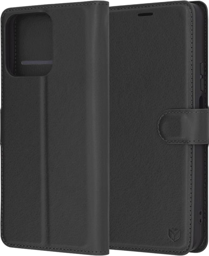 Hoesje geschikt voor HONOR 200 Smart/X7c - Techsuit Leather Folio Book Wallet Case - Zwart
