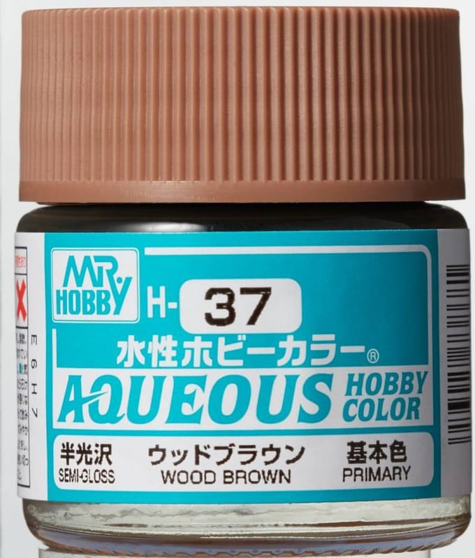 Gunze H-037 - Wood Brown Glanzend - Mr. Hobby Aqueous Modelbouwverf 10ml