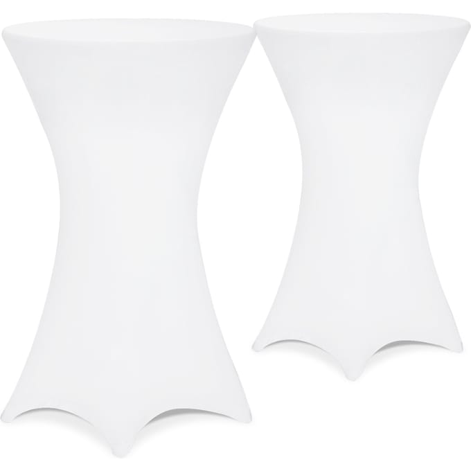 Detex 2x Tafelrok Statafel - Ø 60-65cm 30°C Wasbaar - Wit
