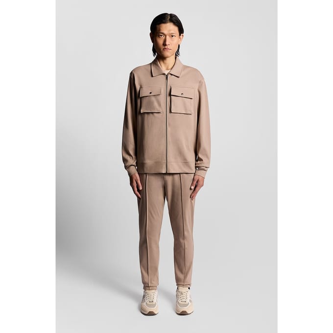 Lyle & Scott Interlock Jersey Overshirt Cobblestone Taglia: XXL | Camicie Outlet | Uomo