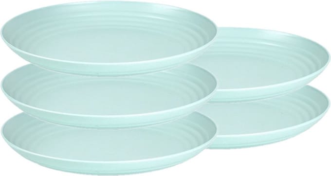 Plasticforte Rond bord/camping bord - 10x stuks - D25 cm - mintgroen - kunststof
