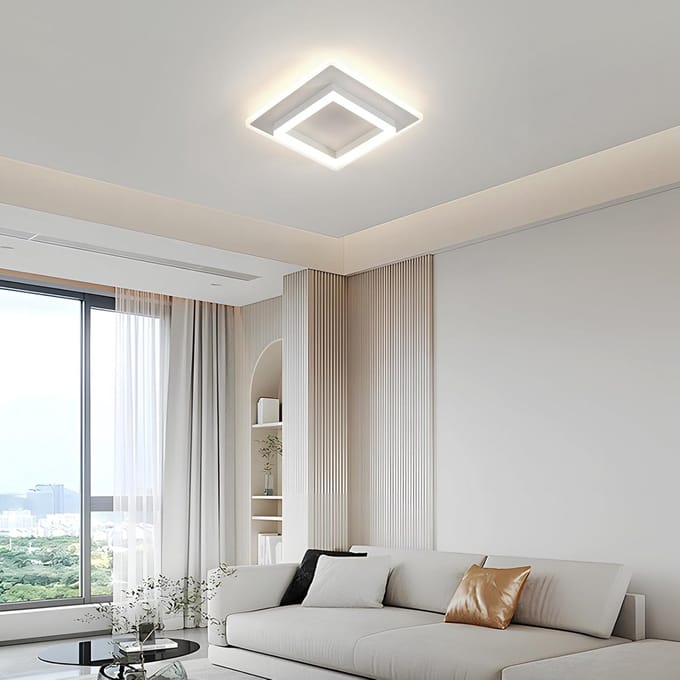 Haobosic - Vierkante Acryl Plafonlamp - Volledig Wit - 30W - 4500K Neutraal Licht