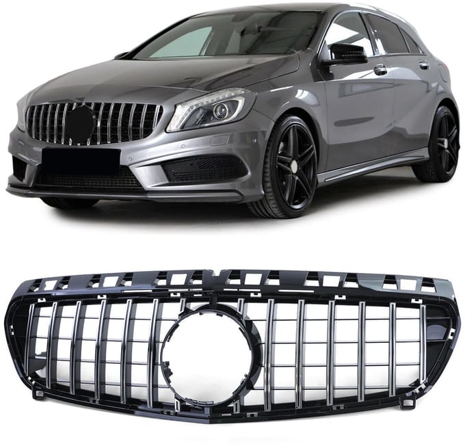 GT Grill - Compatibel Met - Mercedes A Klasse W176 2012-2015 - Chrome