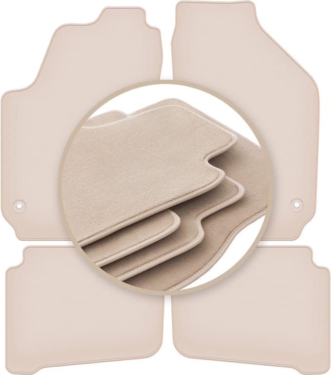PREMIUM beige vloermatten voor: Volkswagen Fox hatchback 2005-2011